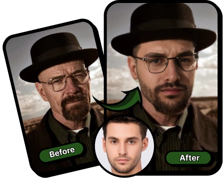 Swap faces online with movie roles